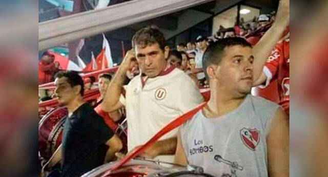 ¿Quién  es y por qué un hincha de Universitario asistió al partido Alianza Lima vs Independiente?