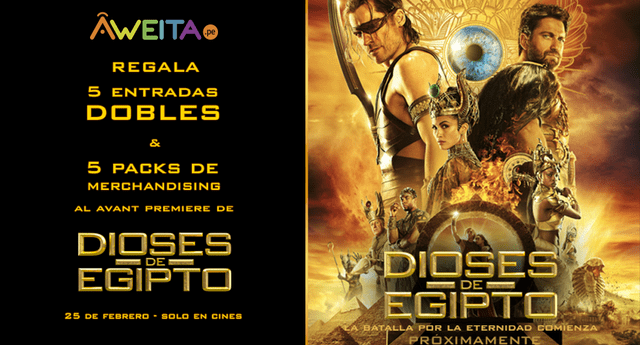 Dioses de Egipto se estrena en todos los cines el 25 de febrero