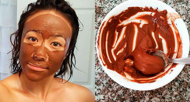 Ella usa una máscara de cacao en su piel con ingredientes comunes, el resultado es increíble