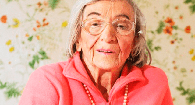 Margot Wölk a sus 96 años.