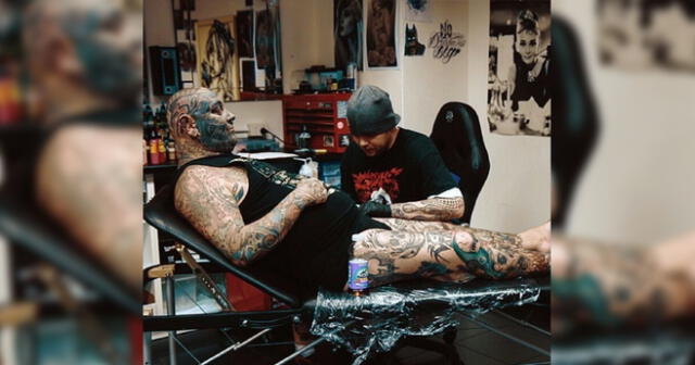 El hombre ya se ha gastado más de 80 mil dólares en todos los tatuajes. 