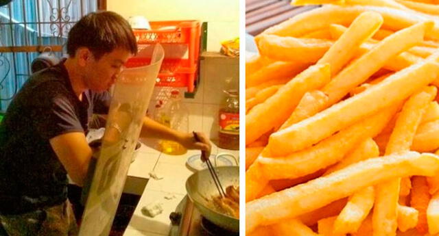 La forma más sencilla de comer papas fritas.