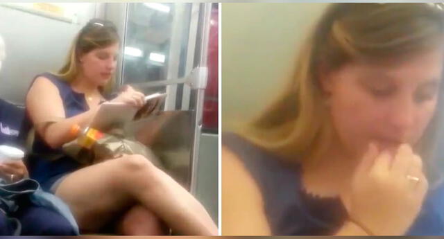Vio a una guapa mujer en el metro, pero sus dedos llamaron su atención