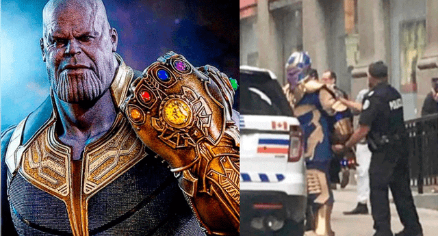 "Thanos" se salió de control y la policía tuvo que arrestarlo. 