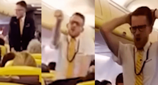 El trabajador de Ryanair no se pudo contener al pegajoso ritmo de "Toxic"