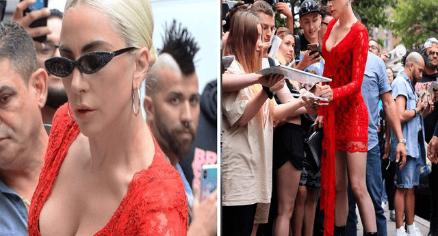 Lady Gaga presumió cuerpo de infarto en ceñido vestido rojo. 