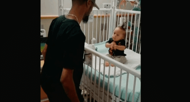 Kennith Thomas se entero que su bebé, que padece de leucemia, iba a ser dado de alta y decidió regalarle un tierno baile