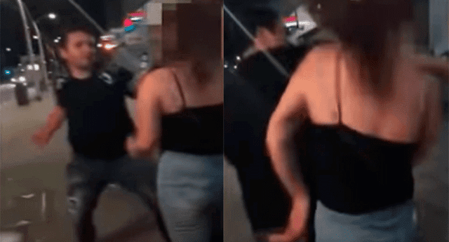 Hombre golpeó a mujer frente a varias personas, y estas solo observaron la agresión