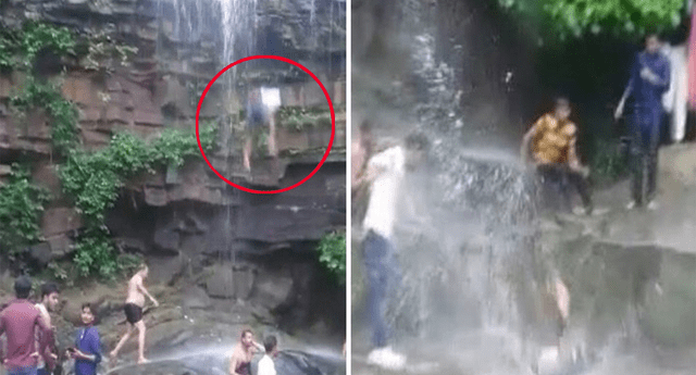Joven se fotografió en una cascada, pero cayó 20 metros. 