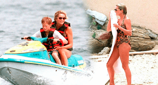 Las últimas fotos que se tomó la princesa Diana son de unas vacaciones que se tomó junto a Harry.