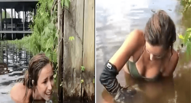 Mujer se fue a nadar y su mano fue capturada por extraña especie. 