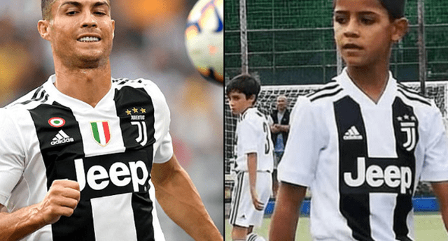 Hinchas de la Juventus felicitan a Cristiano Ronaldo Jr. pero a su padre le exigen resultados. 