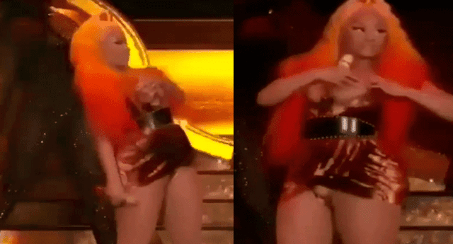 Nicki Minaj dejó ver más de la cuenta tras un incidente de su vestuario