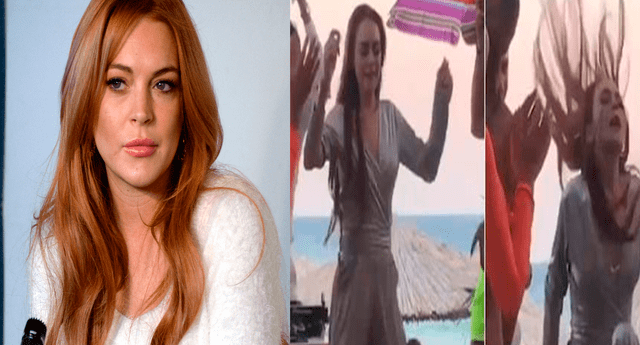 Lindsay Lohan protagonizó un peculiar baile en una isla de Grecia que se ha hecho viral en las redes sociales.