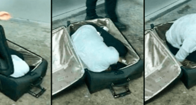 Mujer quedó arrestada cuando intentaba cruzar la frontera con Turquía escondida en una maleta.