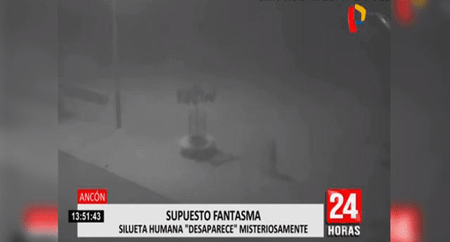 Fantasma de un hombre fue captado caminando por una plaza de Ancón