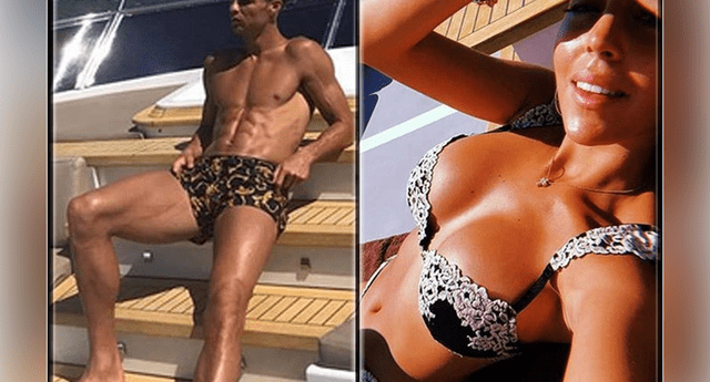 Cristiano Ronaldo y su novia se lucen muy cariñosos, pero ella en sexy bikini se roba más de un suspiro. 