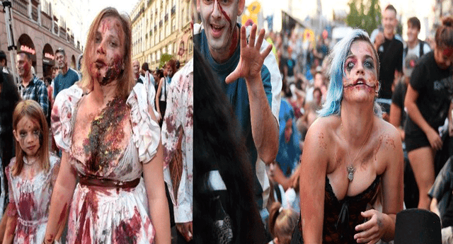La marcha Zombie se llevó a cabo en Strasbourg, Francia.