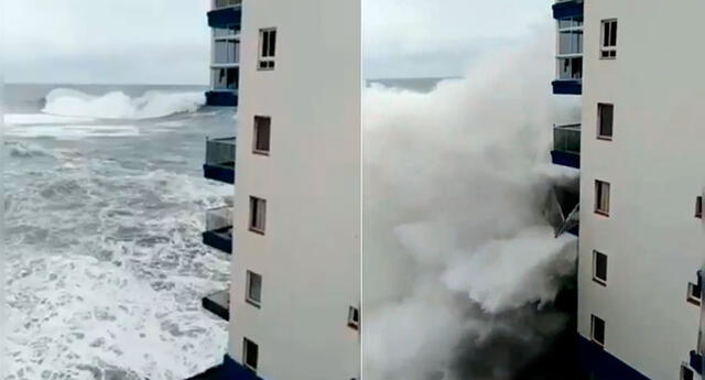 Se reportaron grandes olas en Islas Canarias.