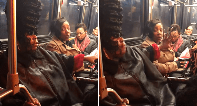 Dos mujeres comenzaron a pelear en medio de un bus.