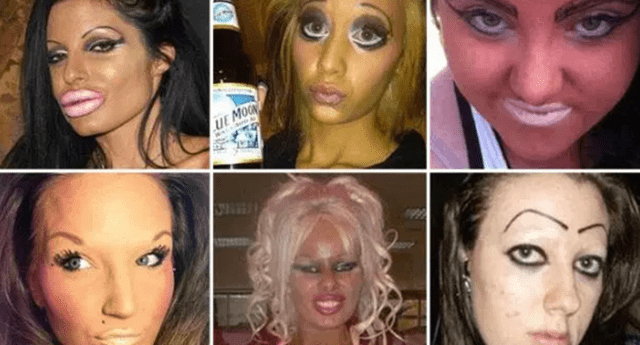 10 mujeres que fallaron en el maquillaje y quedaron en ridículo; la 5 luce como asiática.