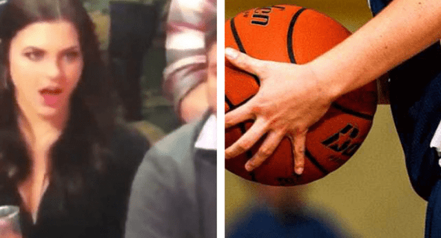 Mujer se vuelve viral por ver partes íntimas de basquetbolista y queda en shock.