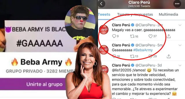 Beba Army hackea cuenta de Claro Perú