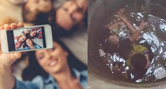 Toda una familia casi muere al caer a un pozo e intentar tomarse una selfie (VIDEO)