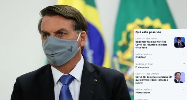 Bolsonaro da positivo en la prueba de coronavirus