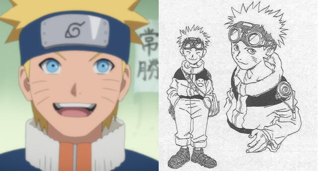 Los primeros bocetos de Naruto, Sasuke y Sakura hechos por su autor