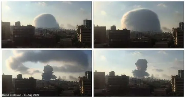 ¿Por qué la explosión de Beirut produjo una nube con forma de hongo si no fue una bomba nuclear?
