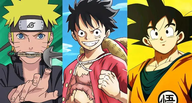 Héroes de la shonen Jump, Luffy, Naruto, Goku