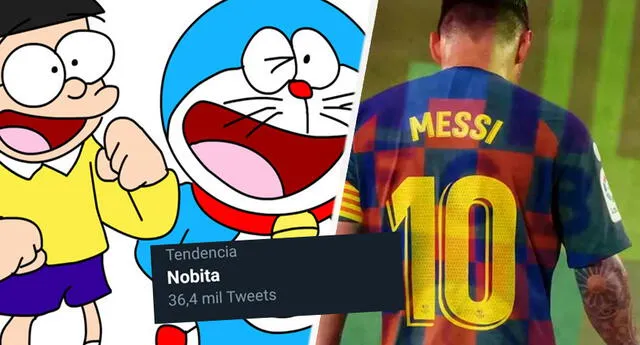 Messi y su partida del Barcelona hacen tendencia a Nobita de Doraemon ¿por qué?