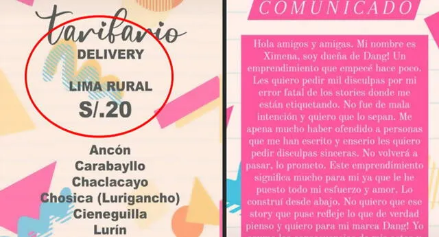 Tienda de ropa pide disculpas por segmentar distritos como 'Lima rural y Lima alrededores'