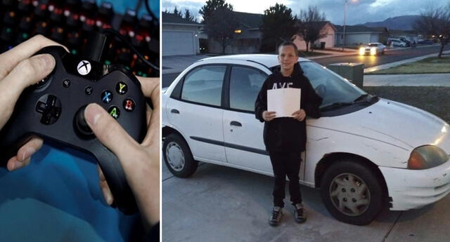 Niño vendió su Xbox y trabajó como jardinero para comprarle un carro a su mamá