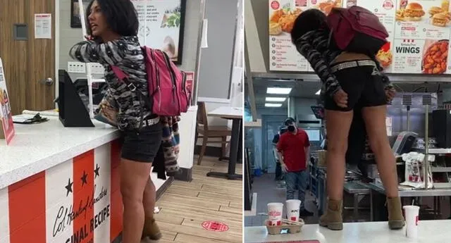 Viral: Mujer sin mascarilla hace escándalo en KFC porque no la querían atender (VIDEO)