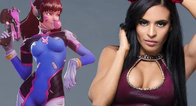 Zelina Vega, luchadora de la WWE hace cosplay de Ahri y D.Va en su versión playera