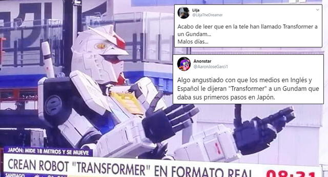 Usuarios otakus se indignan porque medios llaman 'transformers' a los gundam