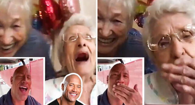 The Rock sorprende a una fan de 101 años cantándole