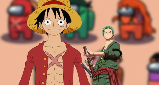 Así se ven los personajes de  One Piece en una partida de Among Us