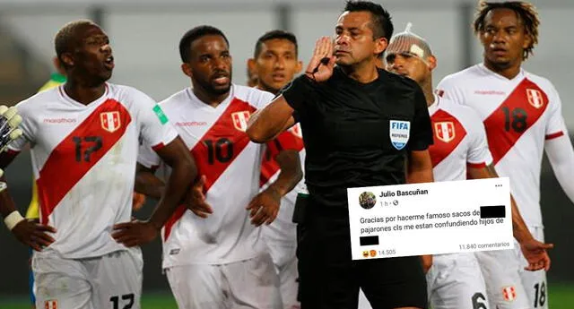 Cientos de fans insultan al árbitro Julio Bascuñan en su Facebook, pero resultó ser un homónimo