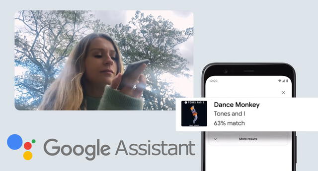 Google ha implementado esta nueva función a Assistant y solo necesitarás tararear o silbar una canción para poder encontrarla./Fuente: Google.