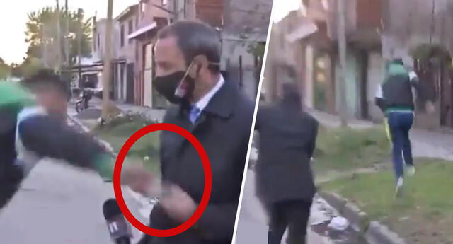 Vídeo capta a ladrón robándole celular a periodista en vivo y se vuelve viral