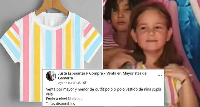 Perú: Joven vende camiseta de la niña del pastel, protagonista del viral del momento