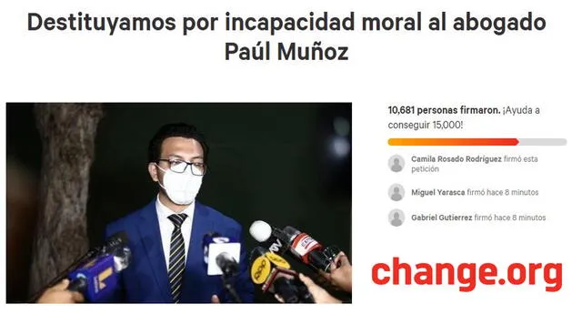 Usuarios crean campaña para destituir a Paúl Muñoz.