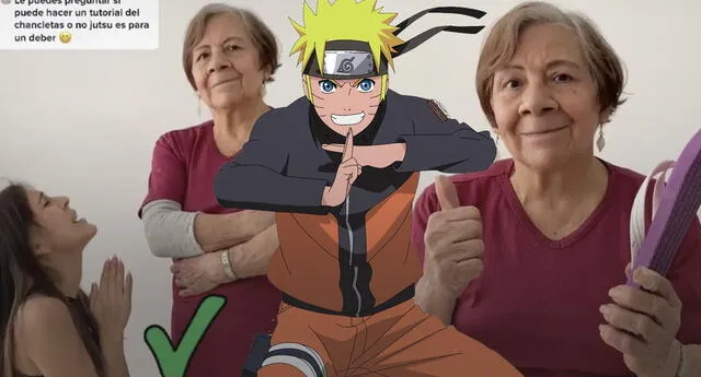 Abuela fan de Naruto te enseña cómo hacer el “chancletazo no jutsu” y se hace viral (Video)