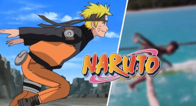 Naruto : Dos jóvenes se vuelven virales tras correr como el ninja sobre las aguas del mar