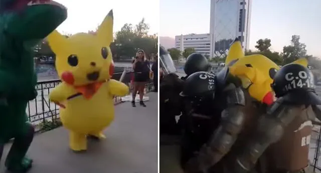 Autoridades chilenas detienen a la 'Tía Pikachu'.
