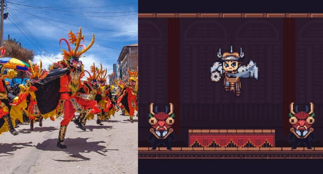 Al Ritmo de la Diablada es un videojuego musical desarrollado por peruanos y que está inspirado en la tradicional diablada puneña./Fuente: Composición.