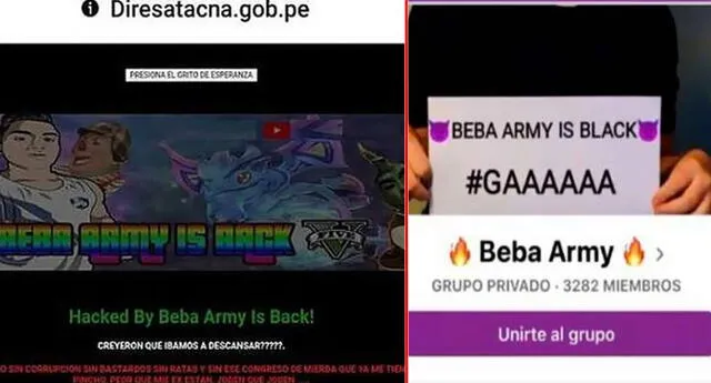 'La Beba Army' hackea página web de la Diresa de Tacna.